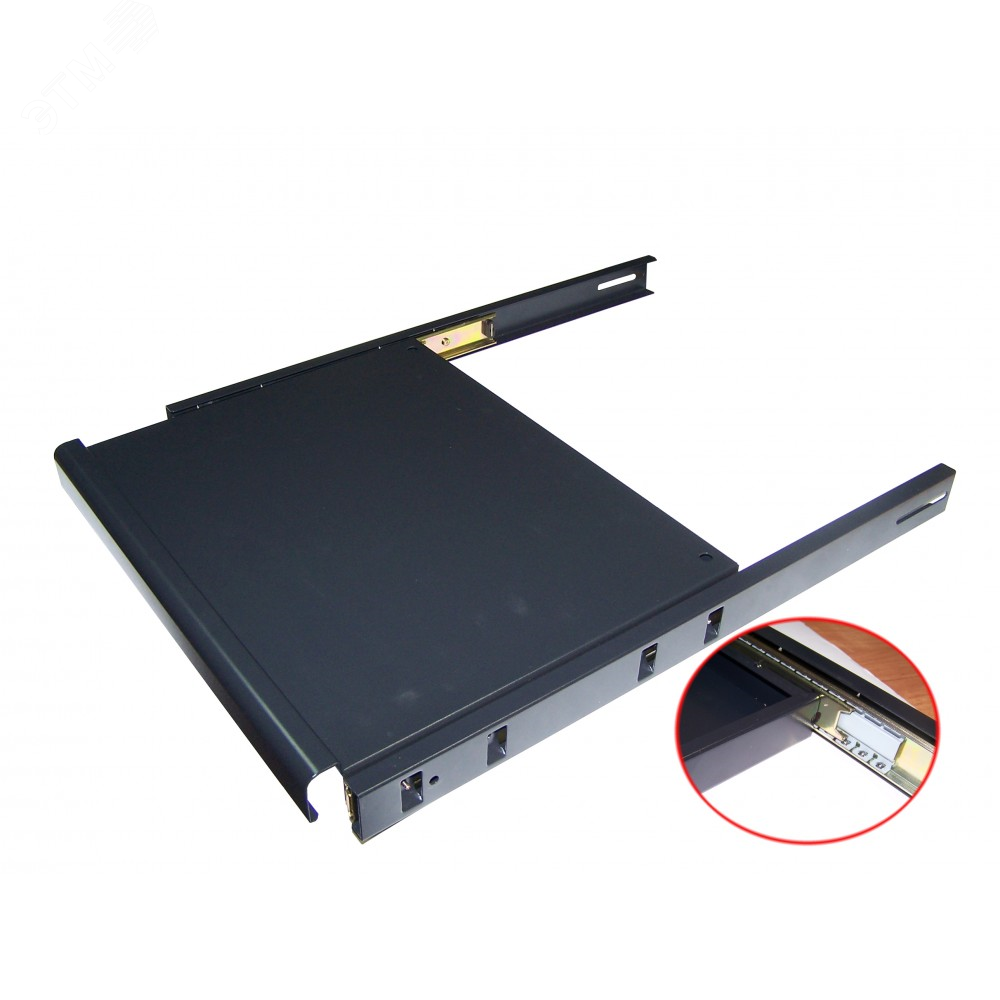 Изображение товара Полка для клавиатуры 4 точки для напольных шкафов глубиной 800 мм нагрузка 20 кг (шт)