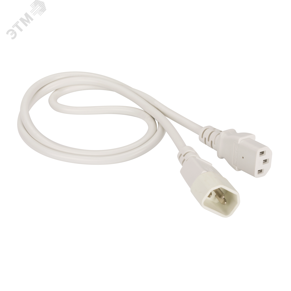 Изображение товара Кабель электропитания C13-C14 3х0.75 10А 220В 1м белый (шт)