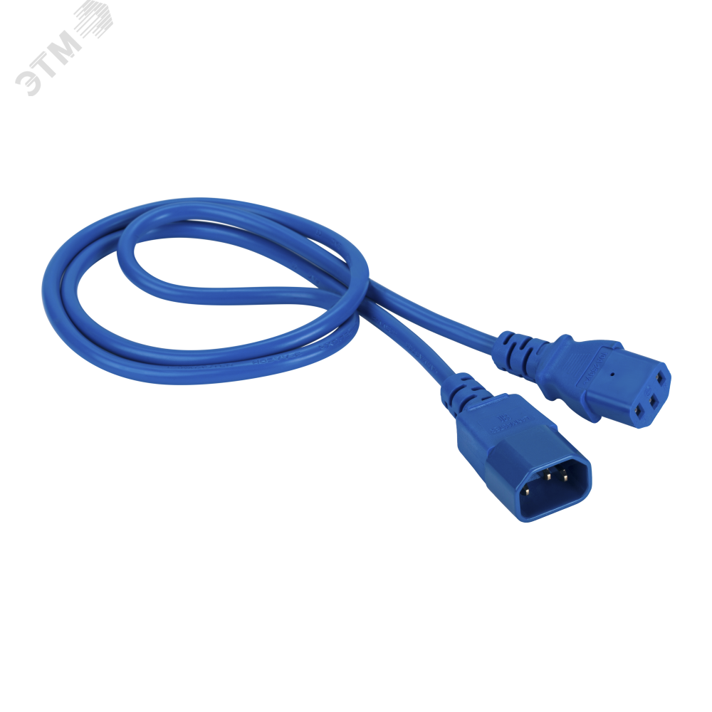 Изображение товара Кабель электропитания C13-C14 3х0.75 10А 220В 1м синий