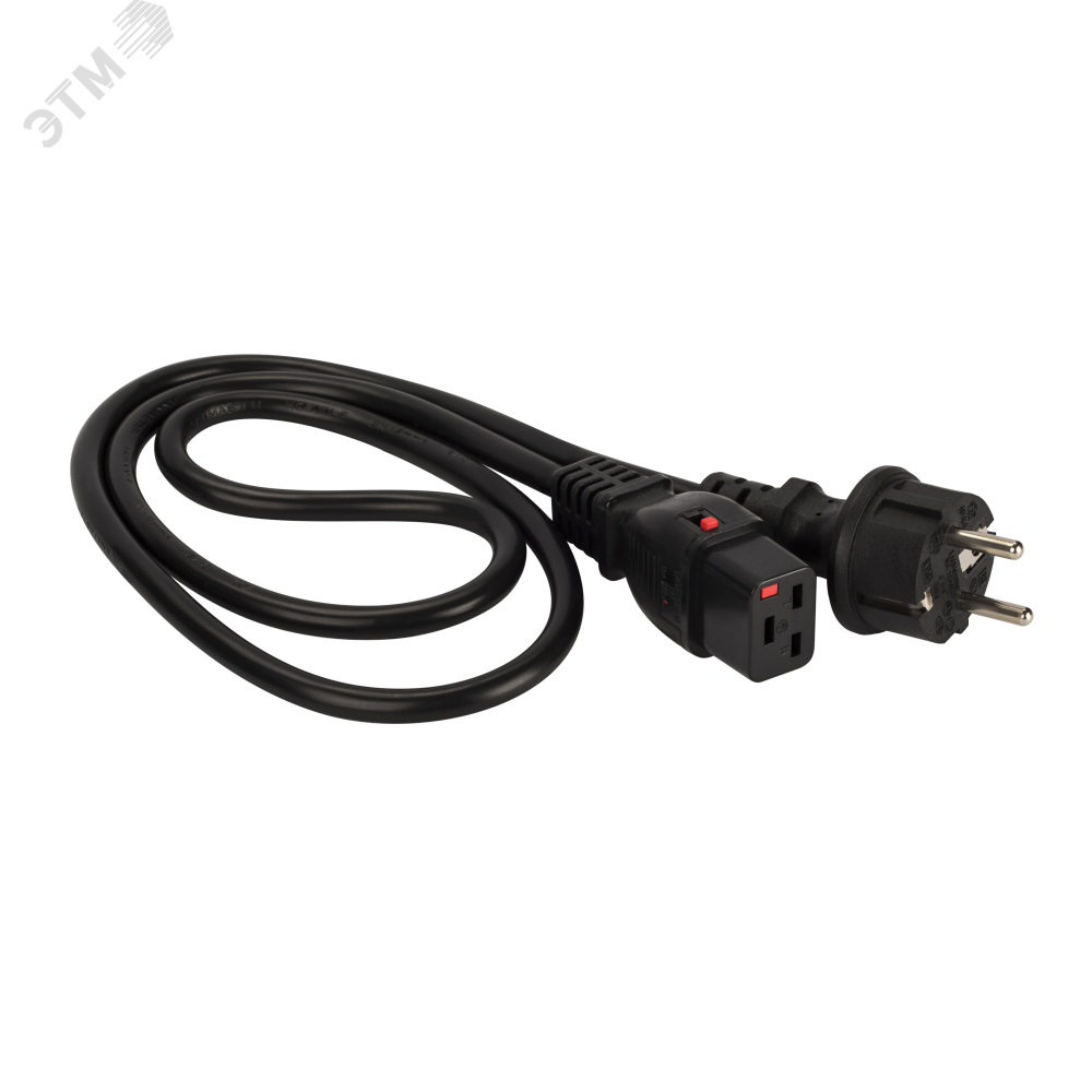 Изображение товара Кабель LANMASTER LAN-PP19L/SH-5.0-BK C19-C20 5 м с блокировкой