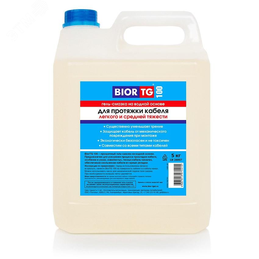 Изображение товара Смазка BiorTG 100, для монтажа легких и средней тяжести кабелей, 5 кг (шт)