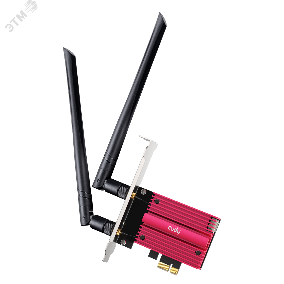 Изображение товара Адаптер + Bluetooth PCI-E, 4 (802.11n), 5 (802.11ac), 6 (802.11ax), 6E (802.11ax), 5378 Мбит/с, 6 ГГц, 5 ГГц, 2.4 ГГц, антенна - внешняя (шт)