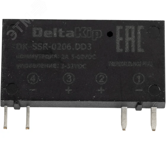 Изображение товара Твердотельное реле DK-SSR-0206.DD3 60V 2A миниатюрное промышленное автоматизация