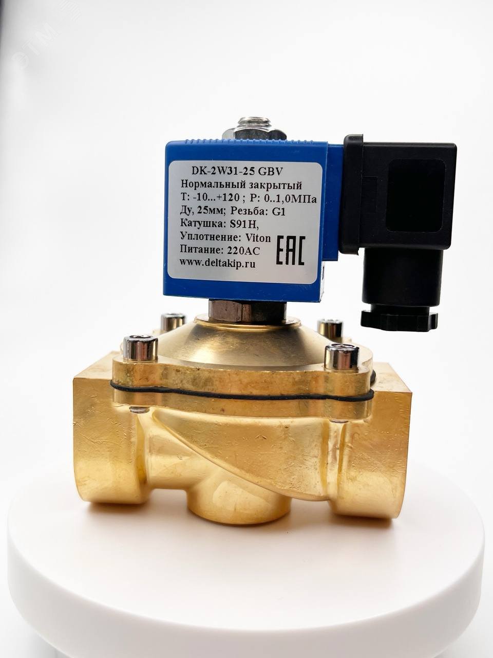 Изображение товара Соленоидный клапан Deltakip DK-2W31 Ду 25 нормально закрытый 220 V AC