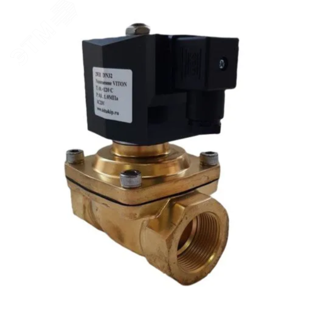 Изображение товара Соленоидный клапан нормально закрытый прямого дей ствия DK-2W31, Ду 32, латунь, Viton, G1 1/4"", DN32, 220 VAC (шт)