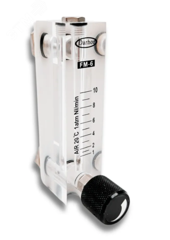 Изображение товара Ротаметр DFG-6T с регулятором 1-10л/м для газа