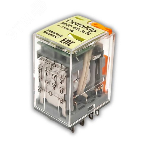 Изображение товара Промежуточные реле DeltaKip серии DK-RP (405.ALTU, 4 конт., 110V AC, 5A) (шт)