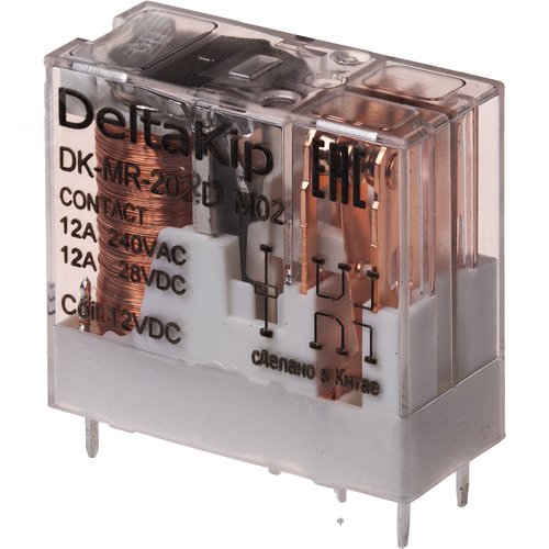 Изображение товара Промежуточные реле в компактном корпусе (2-контактные) DK-MR-202D [M02], 12V DC, 12A, IP68 (шт)