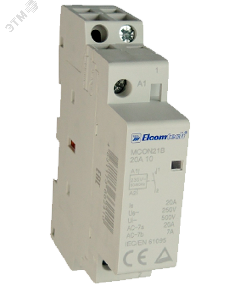 Изображение товара Контактор модульный Elcomtech MCON21B-20-10-230AC Изображение товара Контактор модульный Elcomtech MCON21B-20-10-230AC