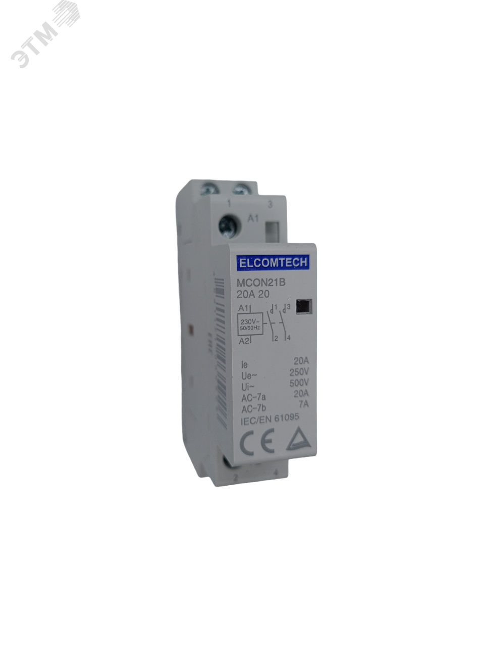 Изображение товара Контактор модульный 20A 2NO 0NC 230VAC 1х модуль (шт)