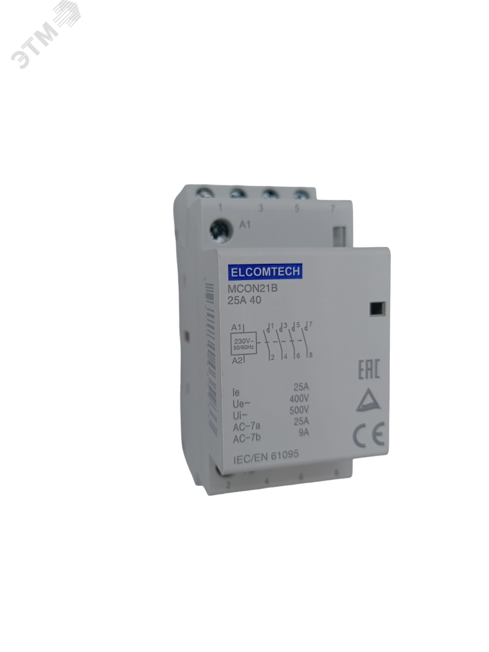 Изображение товара Контактор модульный 25A 4NO 0NC 230VAC 2х модуль (шт)