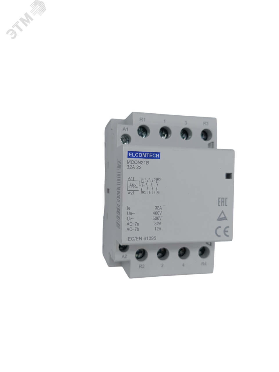 Изображение товара Контактор модульный 32A 2NO 2NC 230VAC 3х модуль (шт)