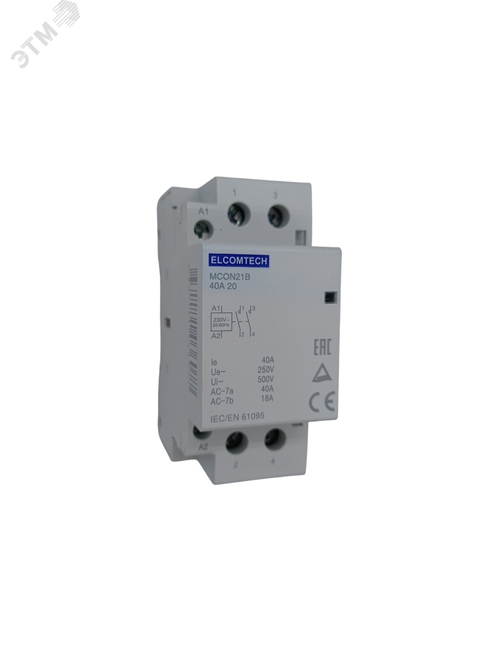 Изображение товара Контактор модульный Elcomtech MCON21B-40-20-230AC 2NO 230В