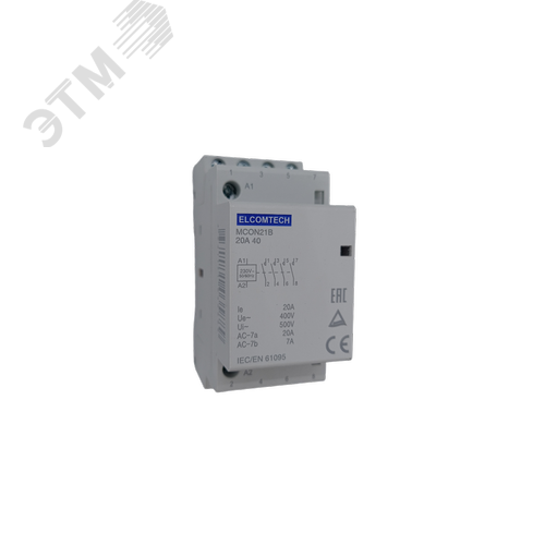 Изображение товара Контактор модульный 20A 4NO 0NC 230VAC 2х модуль (шт)