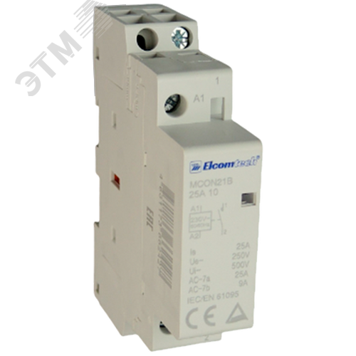 Изображение товара Контактор модульный 25A 1NO 230VAC (1НО 230В) 1х модуль (шт)