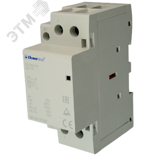 Изображение товара Контактор модульный 32A 1NO 230VAC (1НО 230В) 2х модуль (шт)