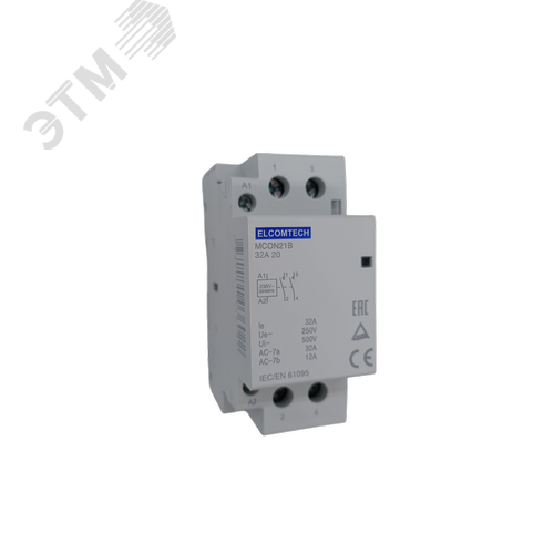 Изображение товара Контактор модульный 32A 2NO 0NC 230VAC 2х модуль (шт)