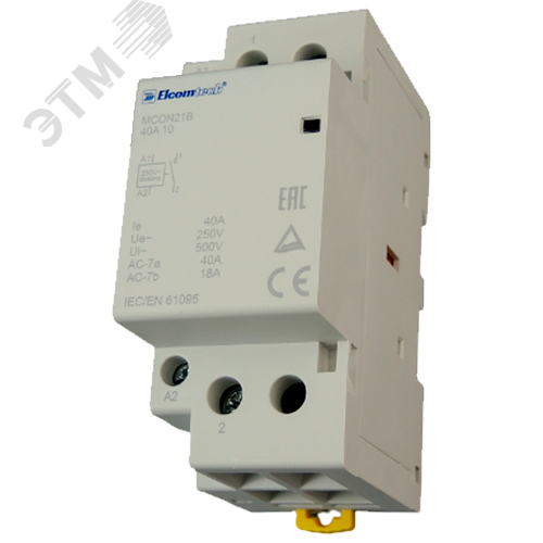Изображение товара Контактор модульный 40A 1NO 230VAC (1НО 230В) 2х модуль (шт)