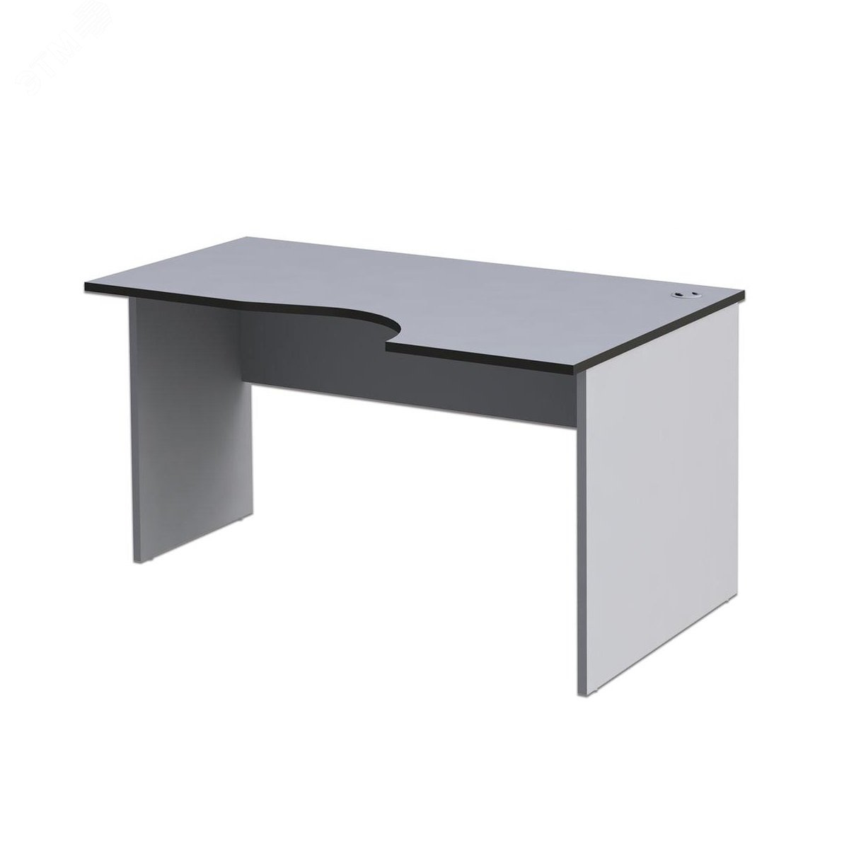 Изображение товара Стол письменный эргономичный ''Монолит'' (1400 х 900 х 750), правый, цвет серый, СМ4.11 (шт)