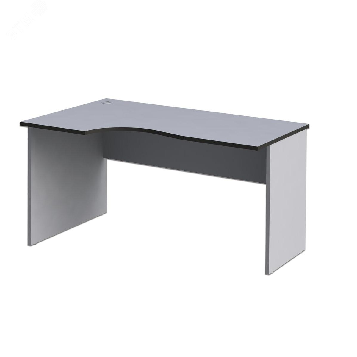 Изображение товара Стол письменный эргономичный ''Монолит'' (1400 х 900 х 750), левый, цвет серый, СМ5.11 (шт)