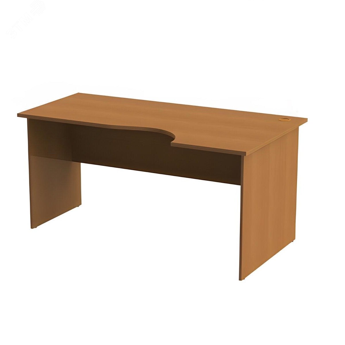 Изображение товара Стол письменный эргономичный ''Монолит'' (1600 х 900 х 750), правый, цвет орех, СМ6.3 (шт)