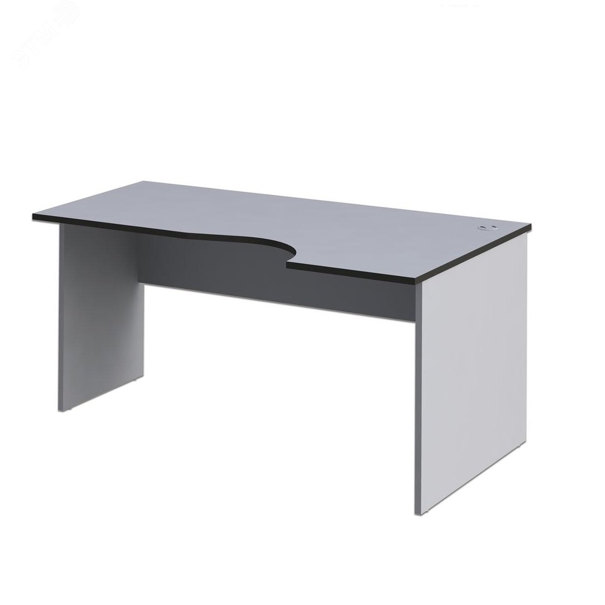 Изображение товара Стол письменный эргономичный ''Монолит'' (1600 х 900 х 750), правый, цвет серый, СМ6.11 (шт)