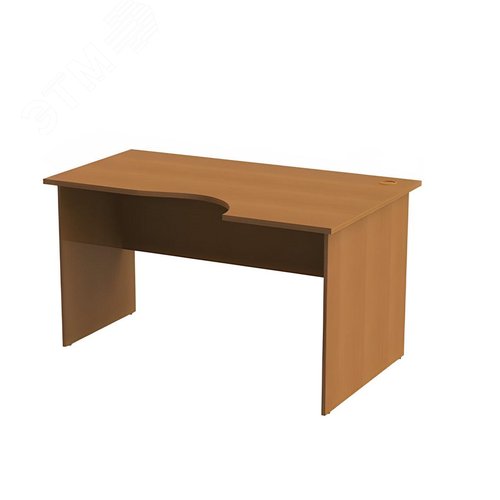 Изображение товара Стол письменный эргономичный ''Монолит'' (1400 х 900 х 750), правый, цвет орех, СМ4.3 (шт)