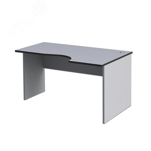 Изображение товара Стол письменный эргономичный ''Монолит'' (1400 х 900 х 750), правый, цвет серый, СМ4.11 (шт)