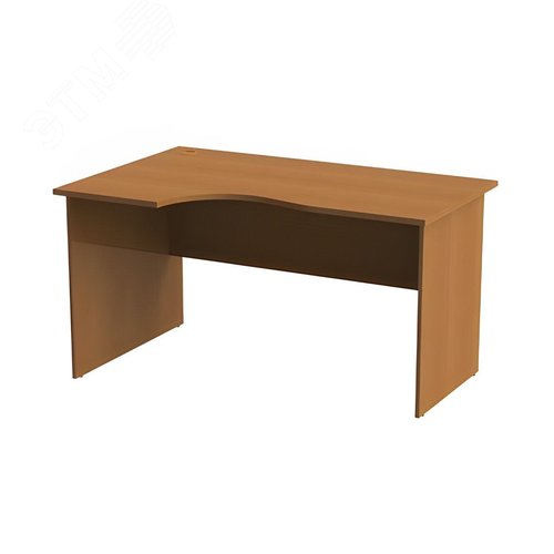 Изображение товара Стол письменный эргономичный ''Монолит'' (1400 х 900 х 750), левый, цвет орех, СМ5.3 (шт)