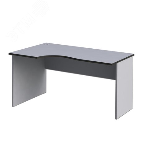 Изображение товара Стол письменный эргономичный ''Монолит'' (1400 х 900 х 750), левый, цвет серый, СМ5.11 (шт)