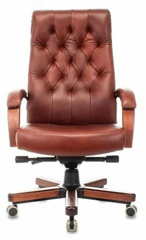Изображение товара Кресло руководителя Бюрократ T-9928WALNUT светло-коричневый Leather Eichel кожа крестов. металл/дере (шт)