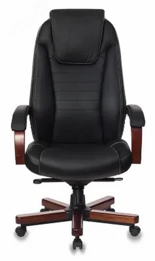 Изображение товара Кресло руководителя Бюрократ T-9923WALNUT Черная кожа