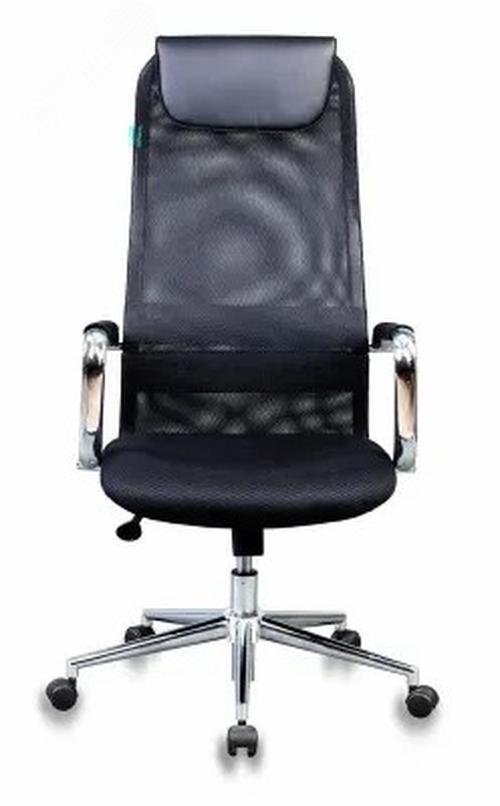 Изображение товара Кресло руководителя Бюрократ KB-9N черный TW-01 TW-11 сетка/ткань с подголов. крестов. металл хром (шт)