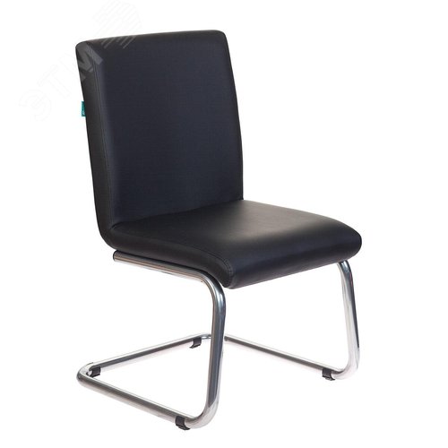 Изображение товара Кресло для приемных и переговорных CH-250-V, хром, экокожа, черное, ш/к 34546 (шт)