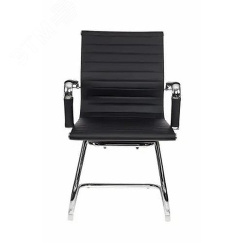 Изображение товара Кресло Бюрократ CH-883-LOW-V черный эко.кожа низк.спин. полозья металл хром (шт)