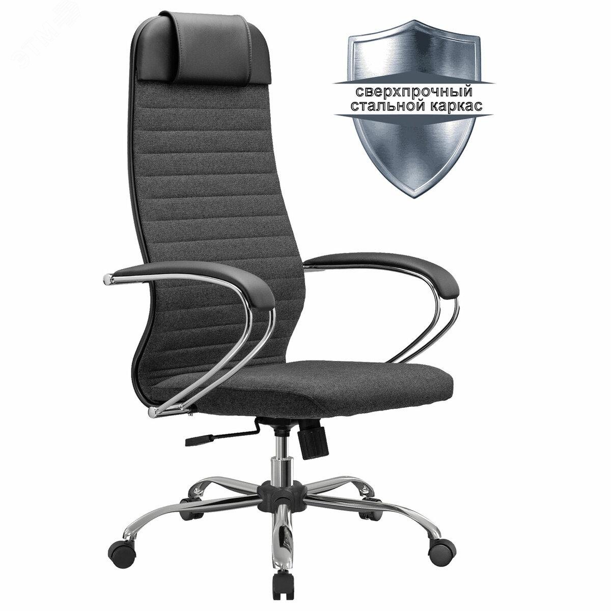 Изображение товара Офисное кресло МЕТТА К-27 хром с мягкой спинкой и регулируемой глубиной сиденья