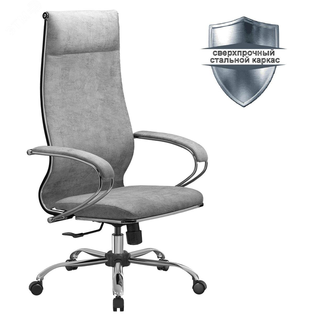 Изображение товара Офисное кресло МЕТТА L1m 42 с хромированными деталями и регулируемой спинкой