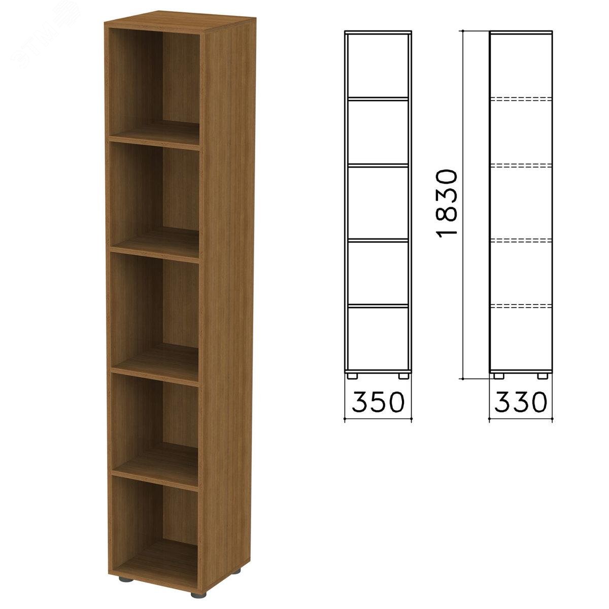 Изображение товара Шкаф (стеллаж) ''Канц'' (350 х 330 х 1830), 4 полки, цвет орех, КК32.9 (шт)