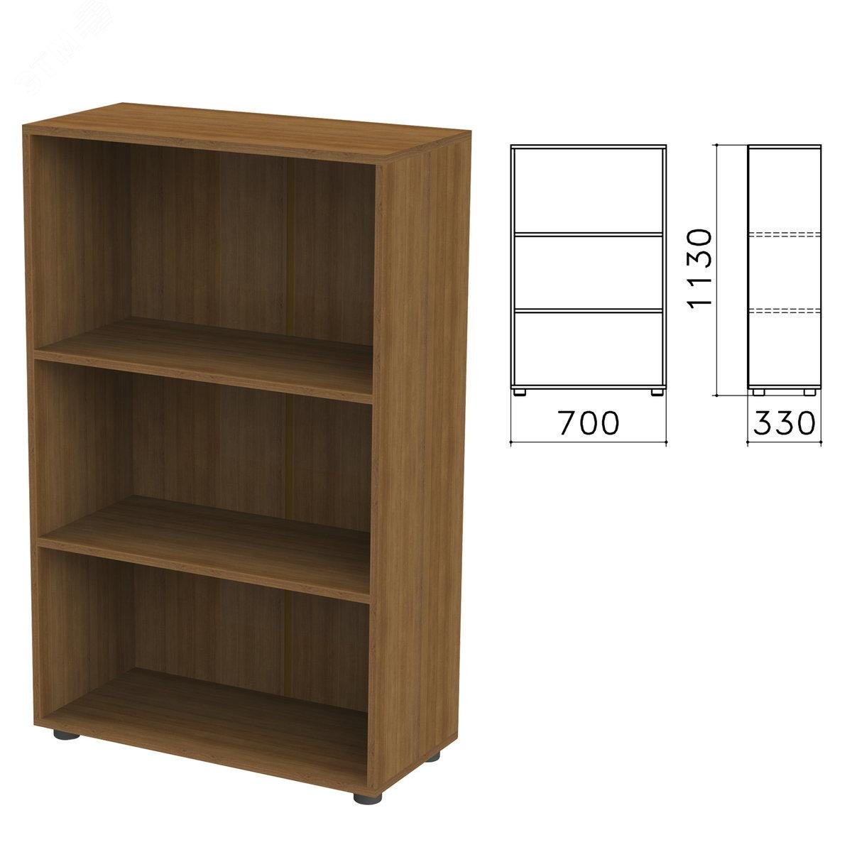 Изображение товара Шкаф (стеллаж) ''Канц'' (700 х 330 х 1130), 2 полки, цвет орех, ШК39.9 (шт)