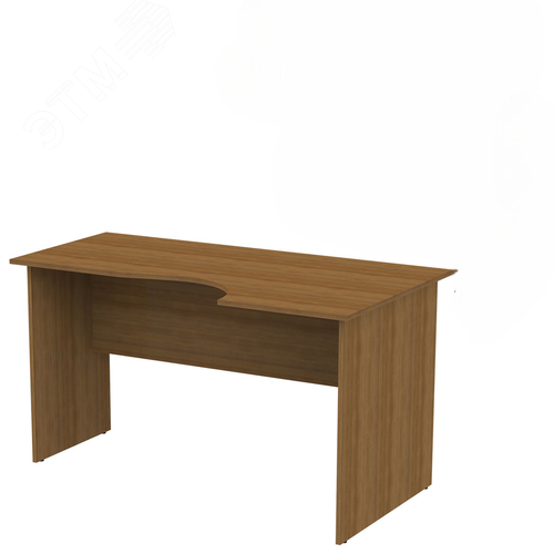 Изображение товара Стол письменный эргономичный ''Канц'' (1400 х 800 х 750), правый, цвет орех, СК30.9 (шт)