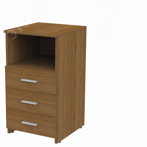 Изображение товара Тумба приставная ''Канц'' (400 х 450 х 750), 3 ящика, полка, цвет орех, ТК31.9 (шт)