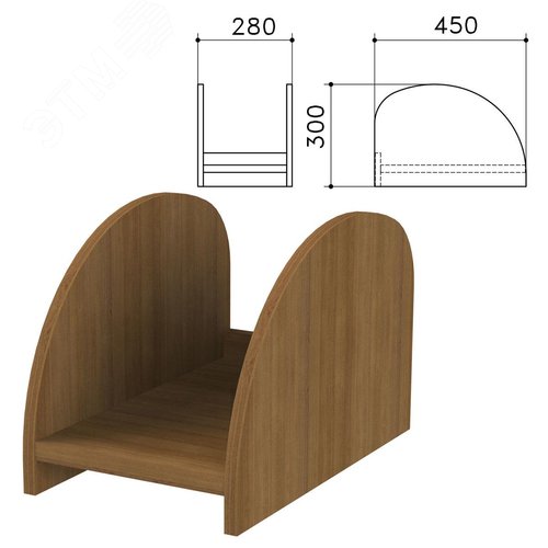 Изображение товара Подставка под системный блок ''Канц'', цвет орех, ПК01.9 (шт)