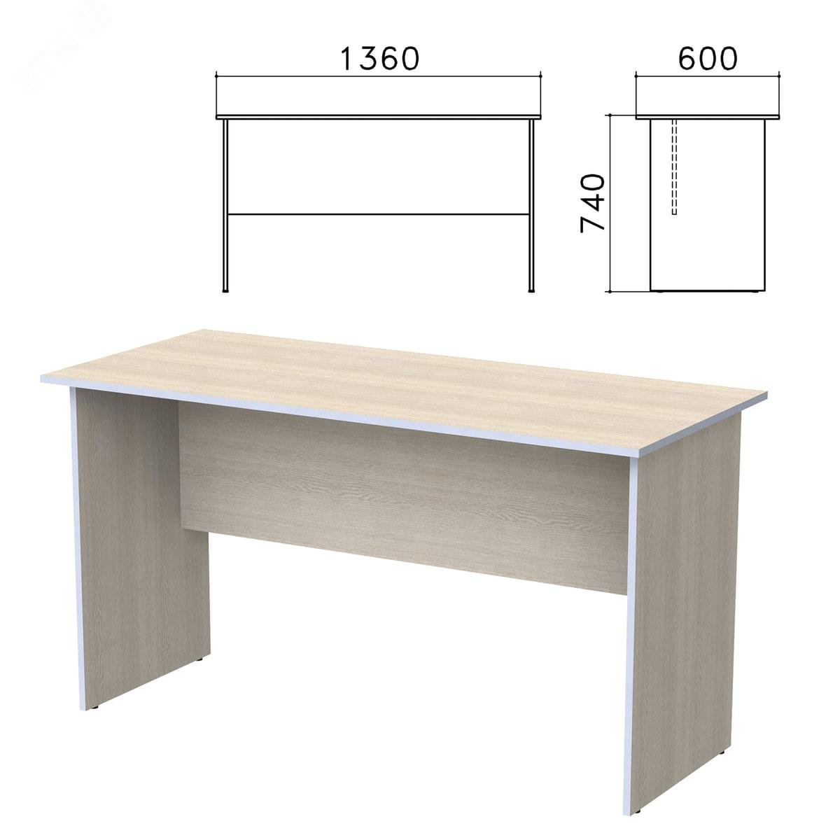 Изображение товара Стол письменный ''Бюджет'' (1360 х 600 х 740), дуб шамони светлый 430, 402661, ш/к 60274 (шт)