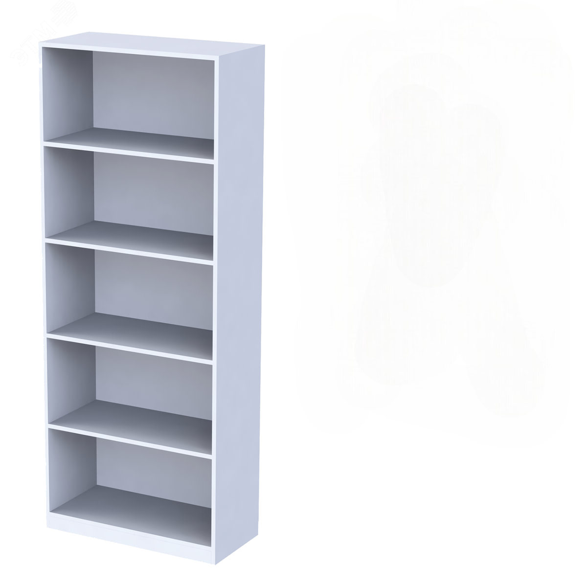 Изображение товара Шкаф-стеллаж Бюджет 640634 4 полки серый 716x333x1810 мм