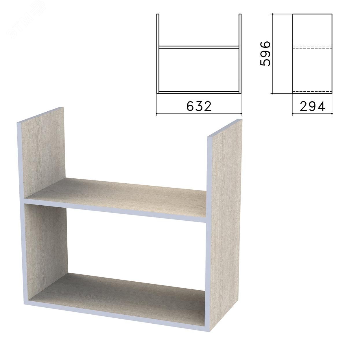 Изображение товара Полка навесная Бюджет 632х294х596 из ЛДСП дуб шамони светлый