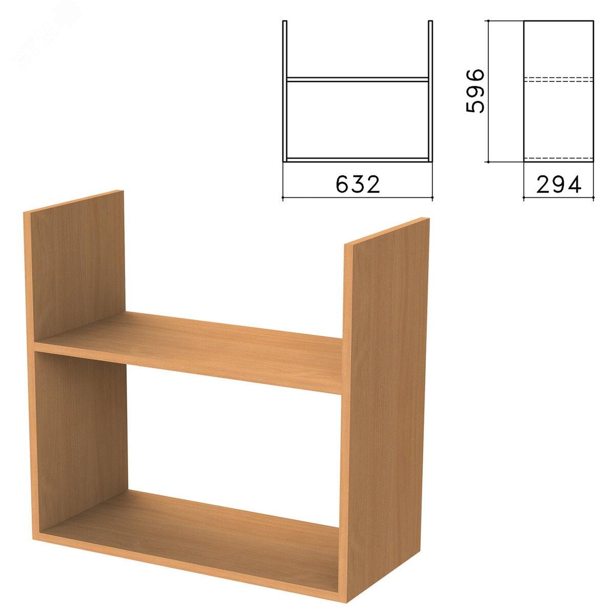 Изображение товара Полка навесная настенная ''Бюджет'' (632 х 294 х 596), груша ароза 336, 402668, ш/к 01542 (шт)