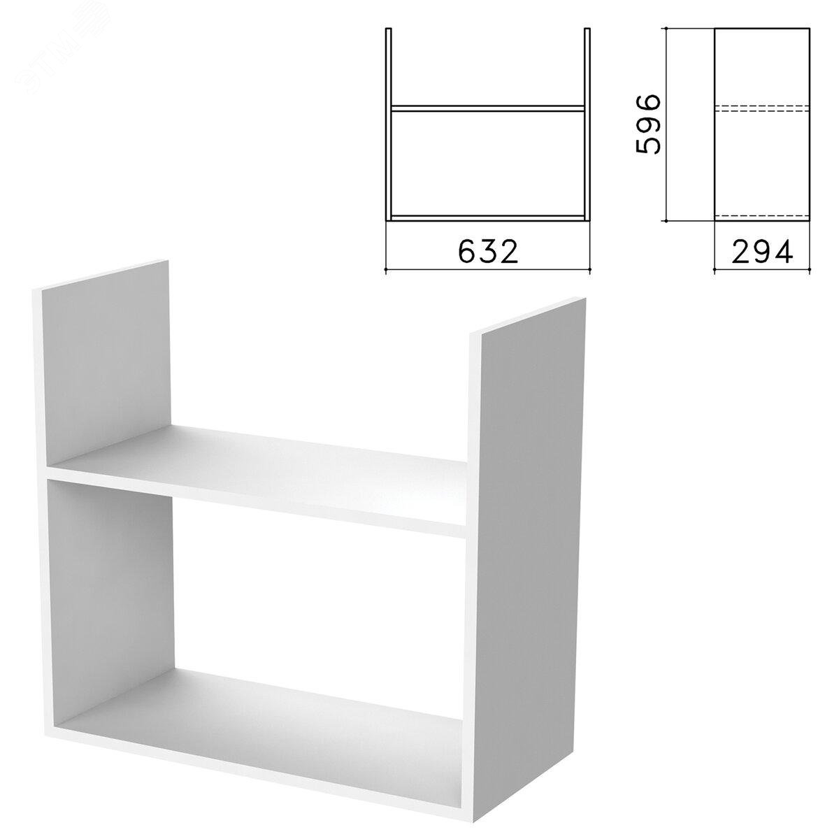 Изображение товара Полка навесная Бюджет белая 632 х 294 х 596 мм
