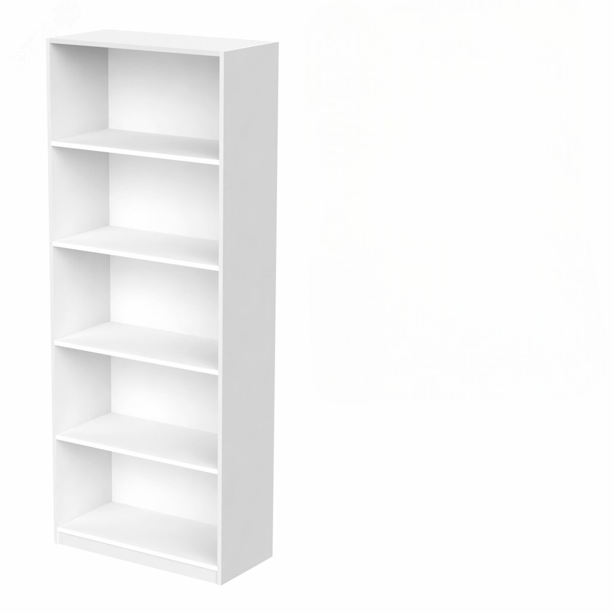 Изображение товара Шкаф стеллаж Бюджет 716х333х1810 мм 4 полки белый мебель для хранения