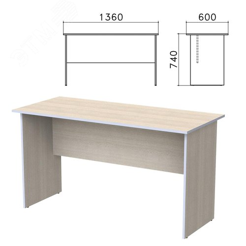 Изображение товара Стол письменный ''Бюджет'' (1360 х 600 х 740), дуб шамони светлый 430, 402661, ш/к 60274 (шт)