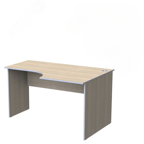 Изображение товара Стол письменный эргономичный ''Бюджет'' (1360 х 900 х 740), правый, дуб шамони светлый 430, 402663, ш/к60298 (шт)
